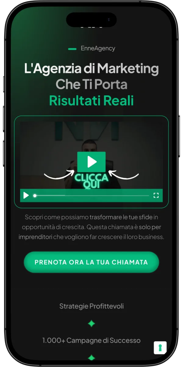 Landing page Enne Agency realizzata da Girhouse