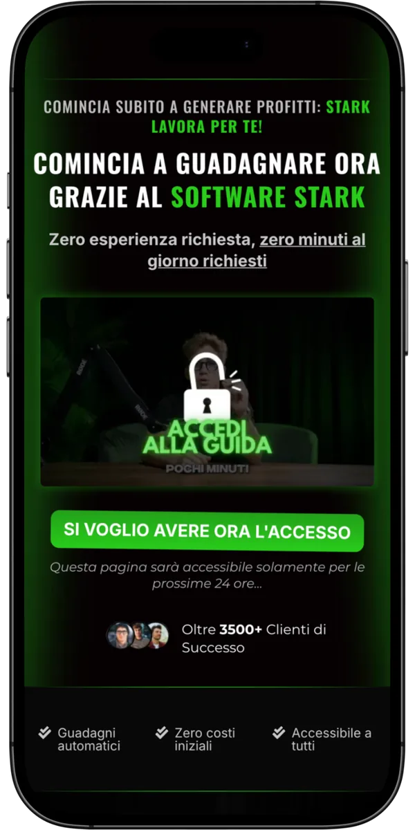 Landing page Ale Stark realizzata da Girhouse