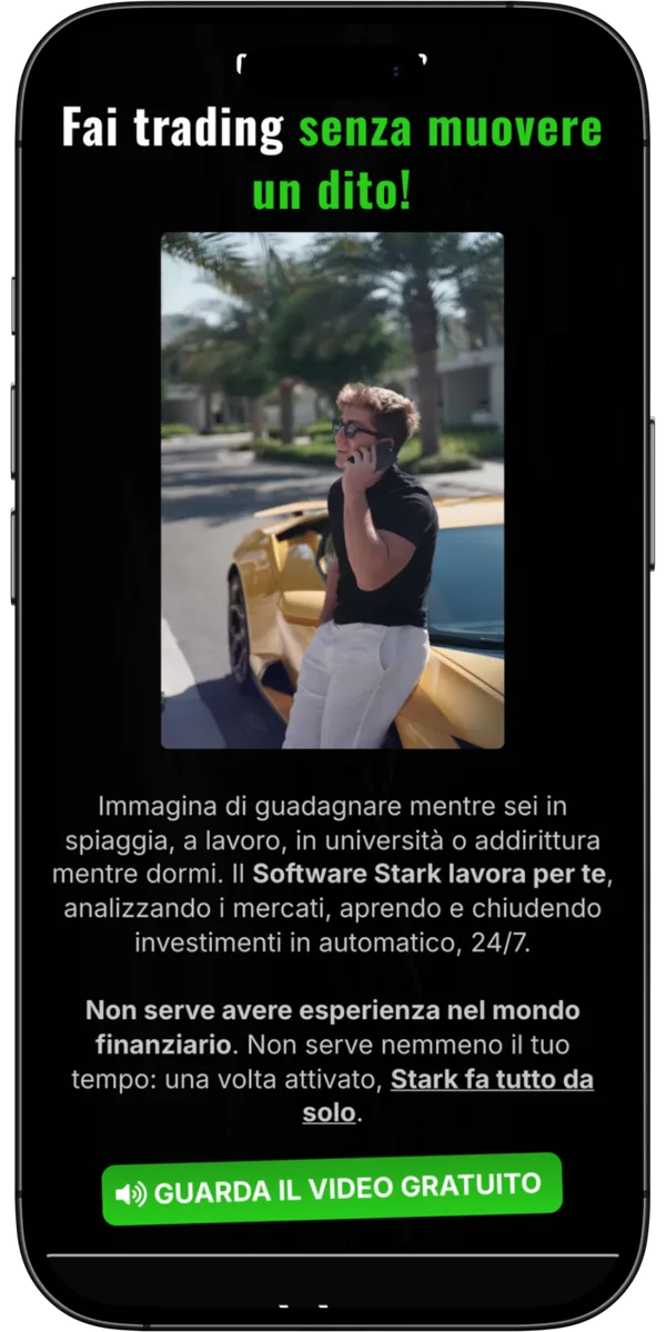 Sezione interna della landing page Ale Stark realizzata da Girhouse